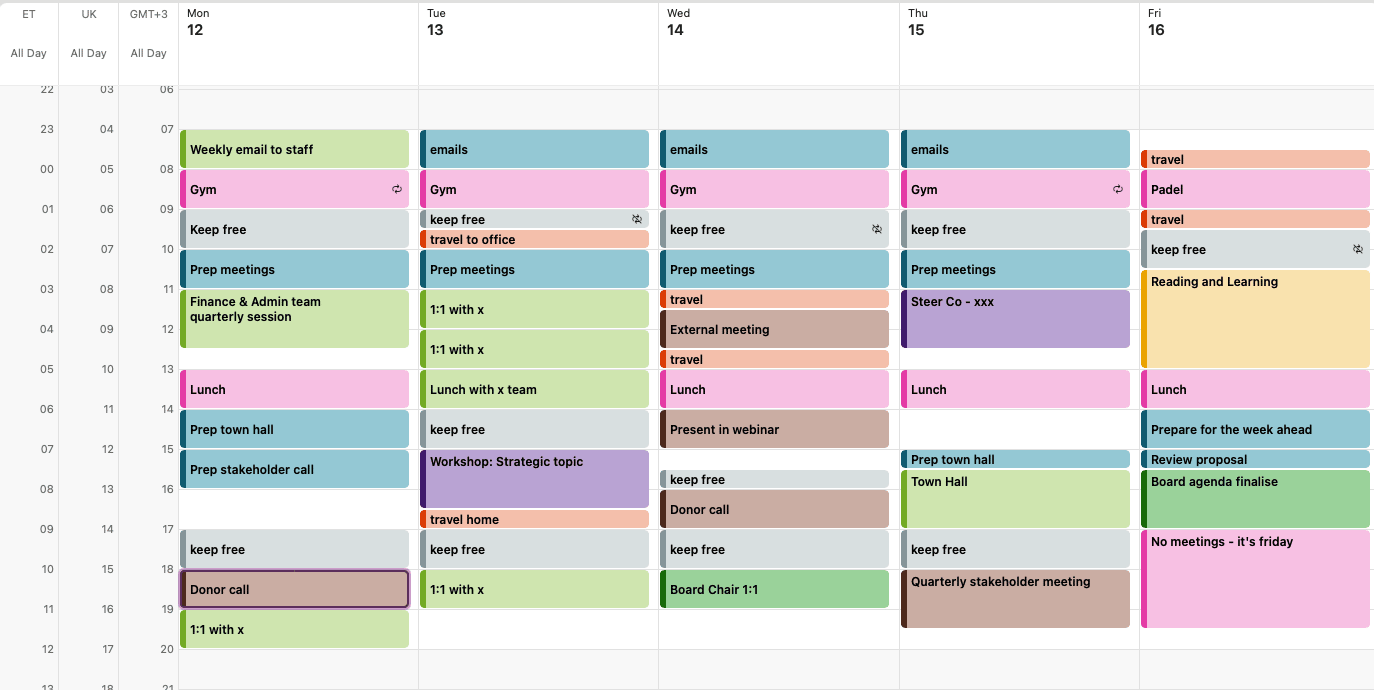 How a Colour-Coded Calendar Changed the Way I Lead and Live